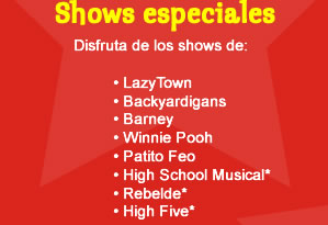 Shows musicales, mini carnavalito con sonido, luces y recreacion.